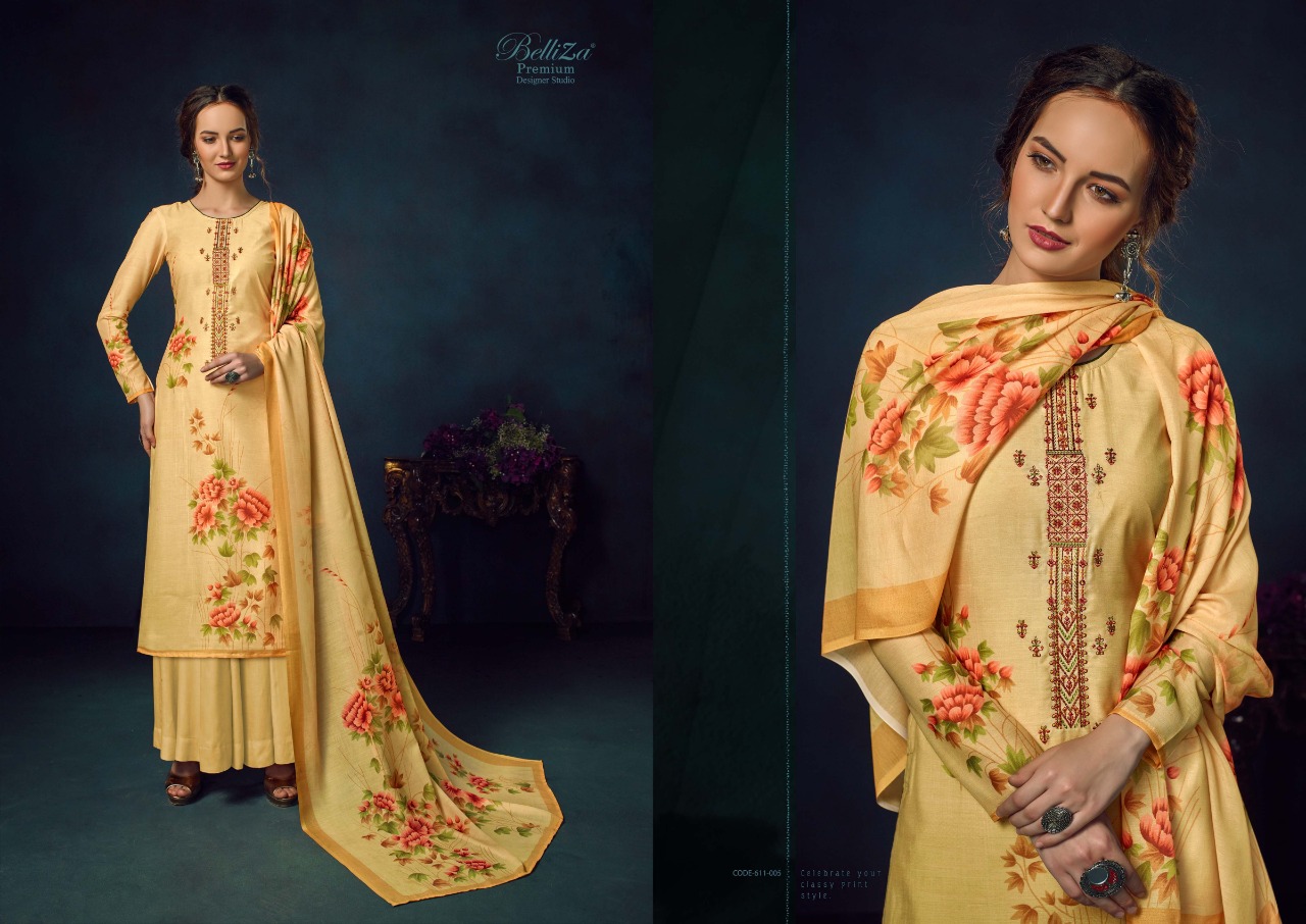 Belliza ziyaa pure cotton muslin fabrics Modern and trendy look attractive Salwar suits