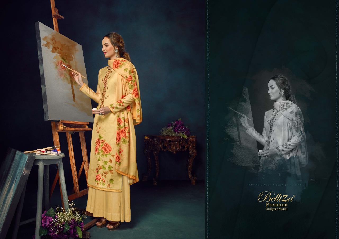 Belliza ziyaa pure cotton muslin fabrics Modern and trendy look attractive Salwar suits