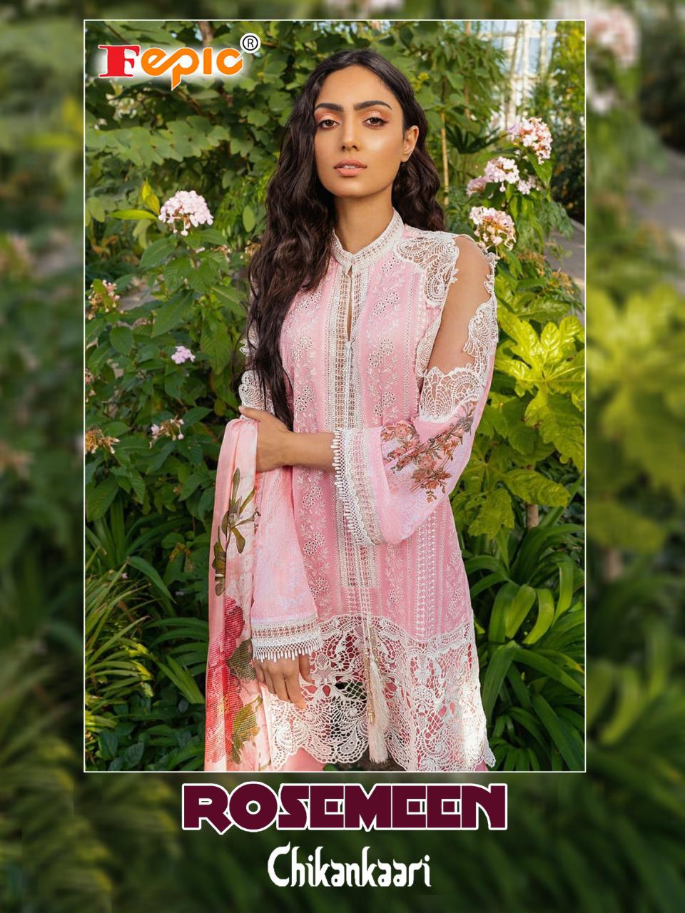 Fepic chikankaari moden and classic Style Pure cotton chikankaari work Pakistani Salwar suits