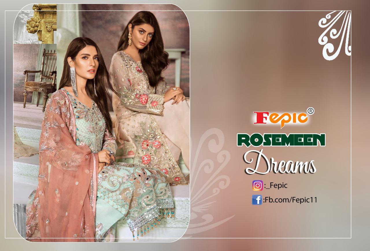 Fepic dreams gorgeous stunning look Georgette Net Pakistani concept Salwar suits