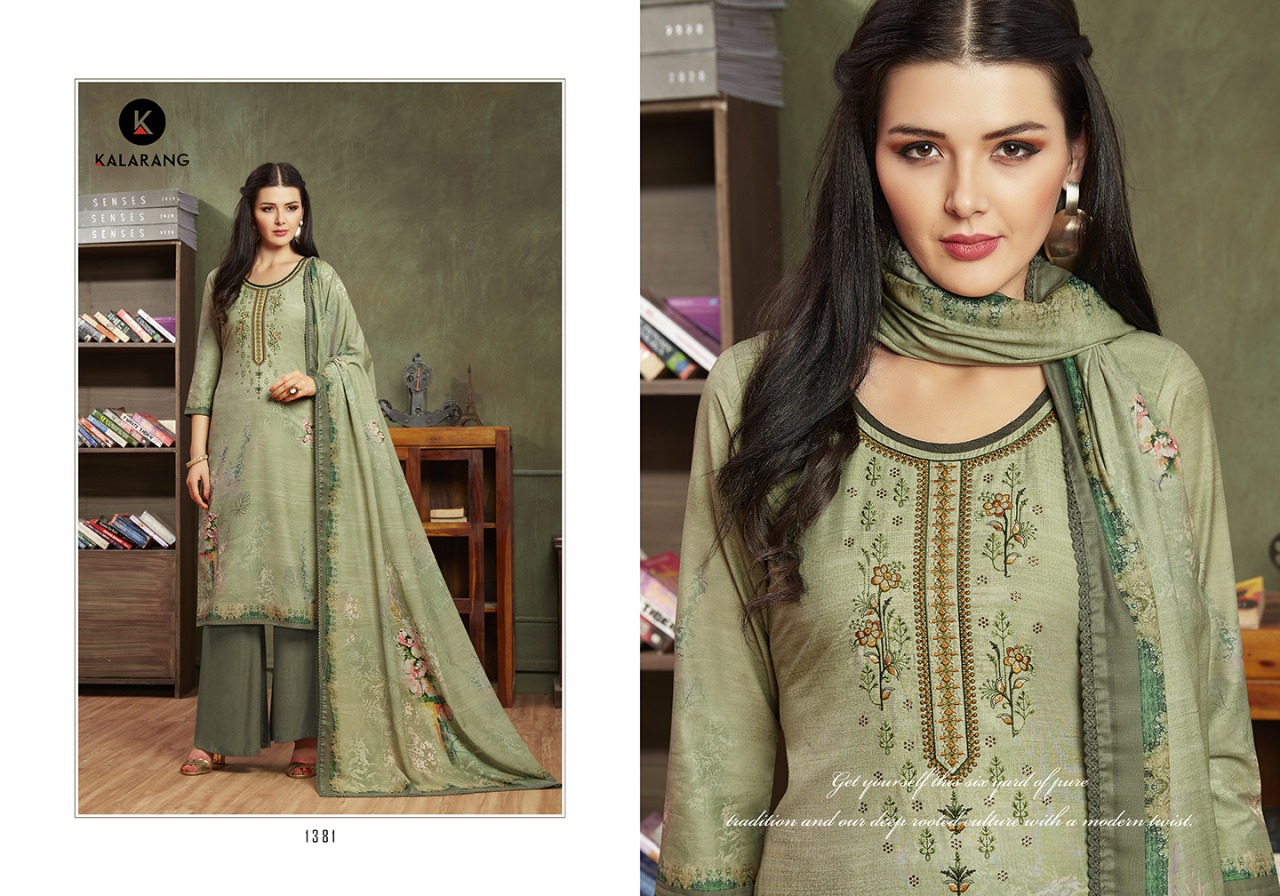 Kalarang charming vol 2 gorgeous stunning look muslin print Embroided diamond work beautifull Salwar suits