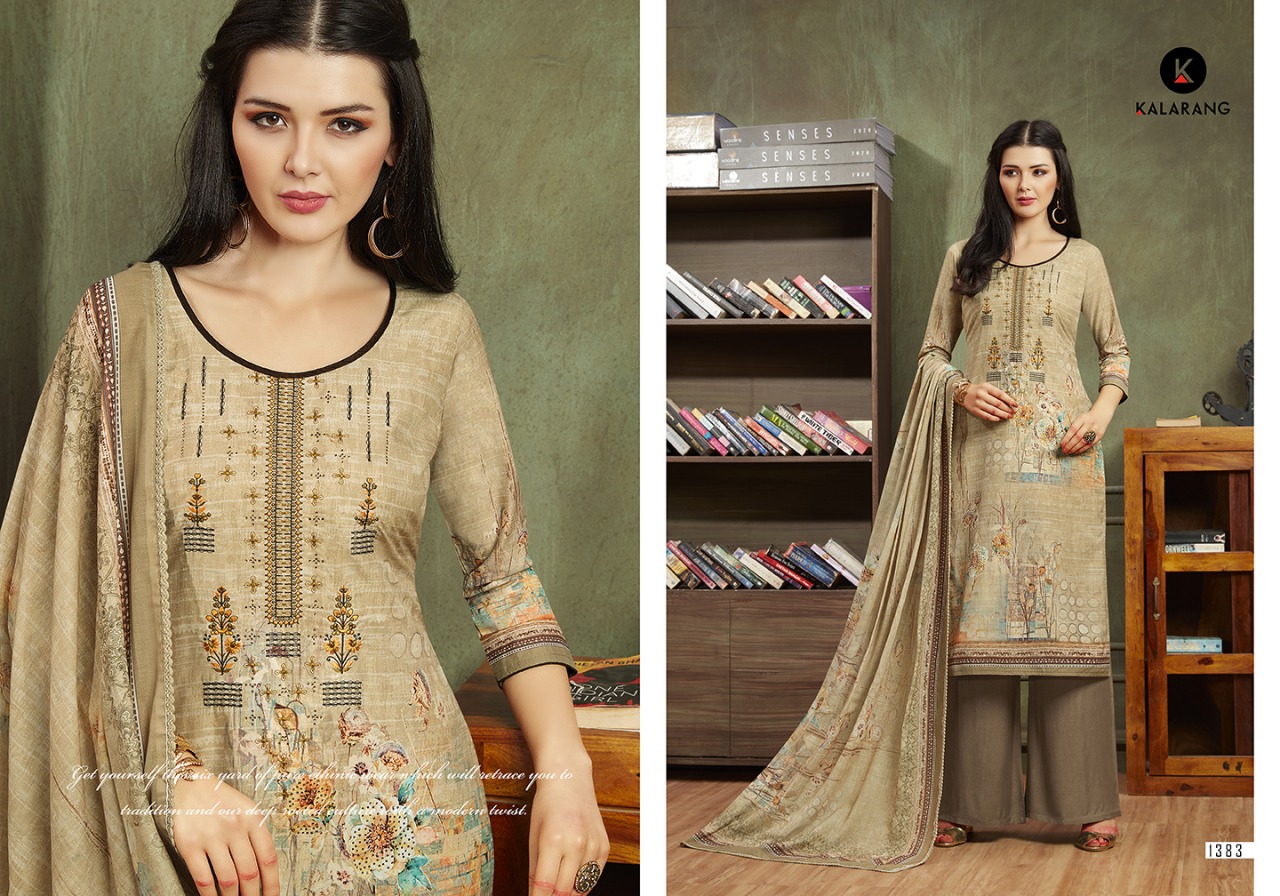 Kalarang charming vol 2 gorgeous stunning look muslin print Embroided diamond work beautifull Salwar suits