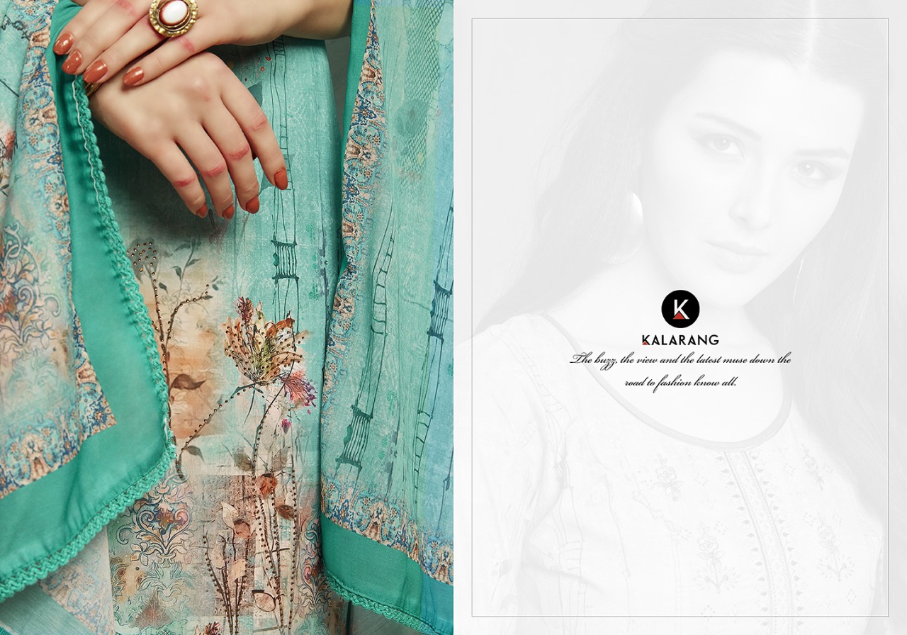 Kalarang charming vol 2 gorgeous stunning look muslin print Embroided diamond work beautifull Salwar suits