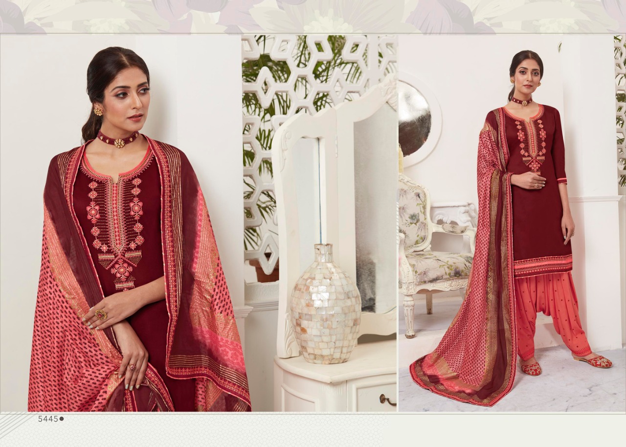 Kessi satrangi by Patiala astonishing style jam Silk with sarvoski diamond work Embroidered Salwar suits