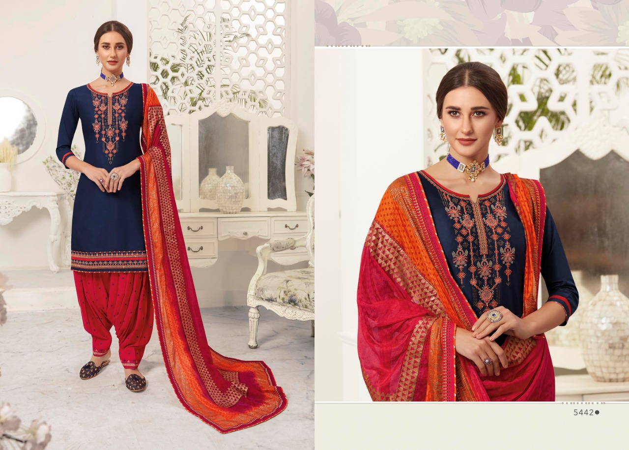 Kessi satrangi by Patiala astonishing style jam Silk with sarvoski diamond work Embroidered Salwar suits