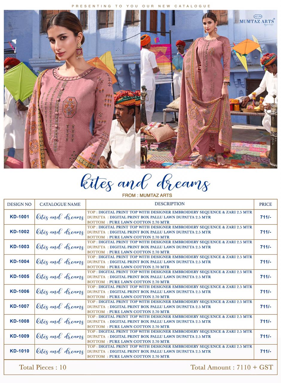 Mumtaz arts kites and dreams attractive and modern style Beautifull Salwar suits