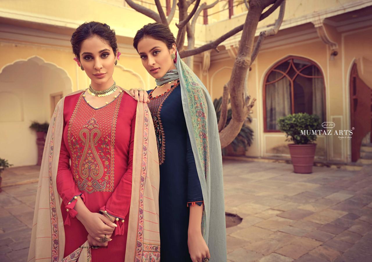 Mumtaz arts saanjh astonishing style attractive look Beautifully Designed Salwar suits