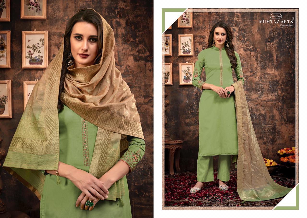 Mumtaz arts Stella attractive and stunning look jam silk Embroided party wear Salwar suits