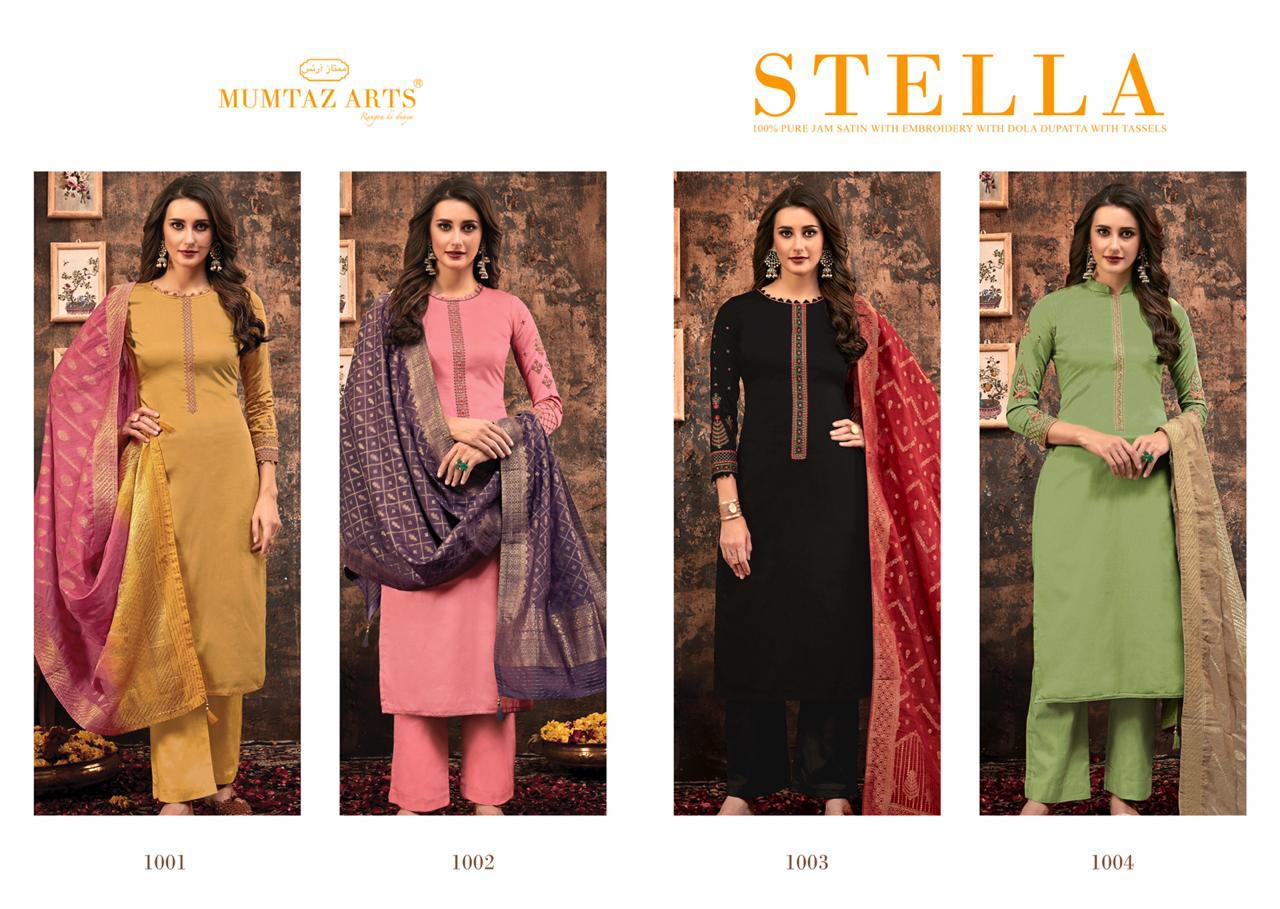 Mumtaz arts Stella attractive and stunning look jam silk Embroided party wear Salwar suits