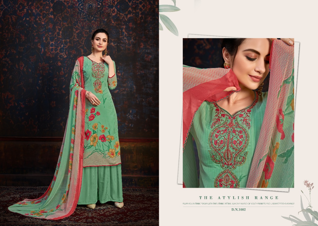 Radhika fashion Zara Embroidered Designer collection elagant look modern classy catchy look Salwar suits