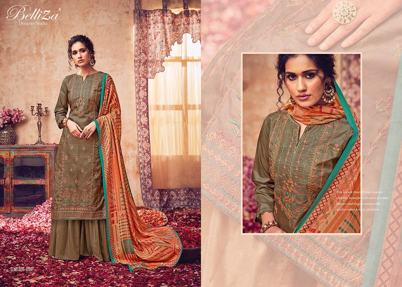 Belliza designer the diva classy catchy modern Style pure handloom silk With Embroided Salwar suits