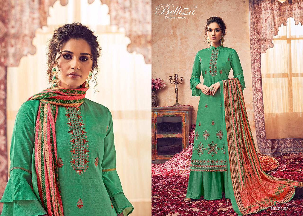 Belliza designer the diva classy catchy modern Style pure handloom silk With Embroided Salwar suits