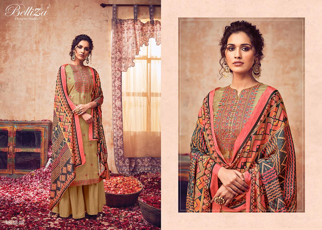 Belliza designer the diva classy catchy modern Style pure handloom silk With Embroided Salwar suits