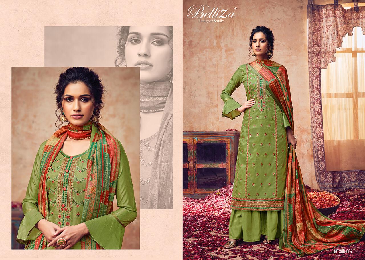 Belliza designer the diva classy catchy modern Style pure handloom silk With Embroided Salwar suits