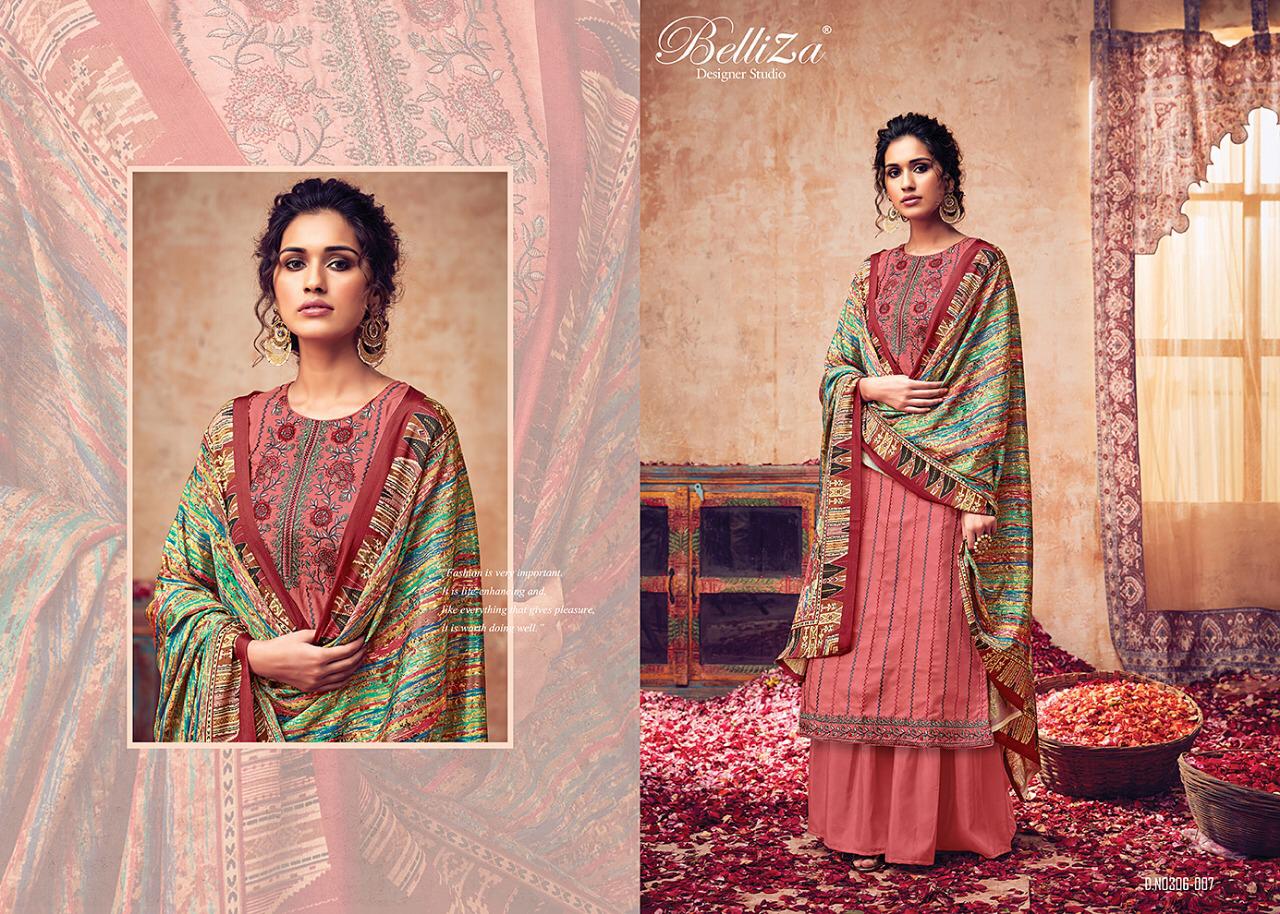 Belliza designer the diva classy catchy modern Style pure handloom silk With Embroided Salwar suits