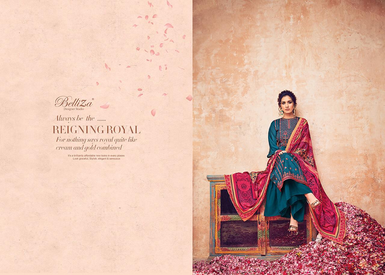 Belliza designer the diva classy catchy modern Style pure handloom silk With Embroided Salwar suits