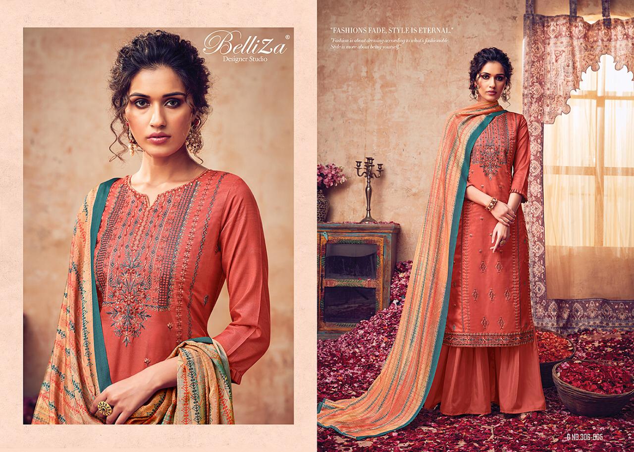 Belliza designer the diva classy catchy modern Style pure handloom silk With Embroided Salwar suits