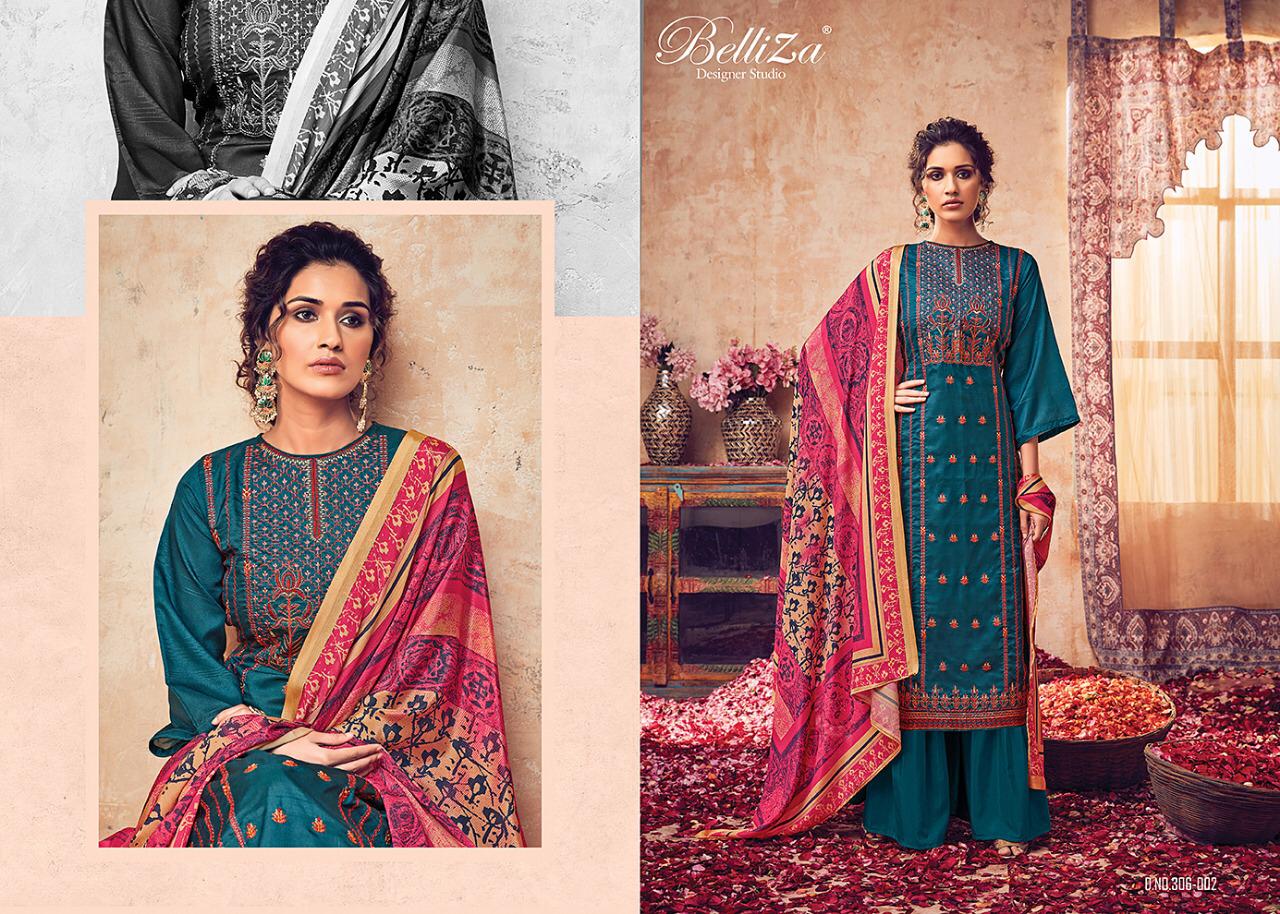 Belliza designer the diva classy catchy modern Style pure handloom silk With Embroided Salwar suits