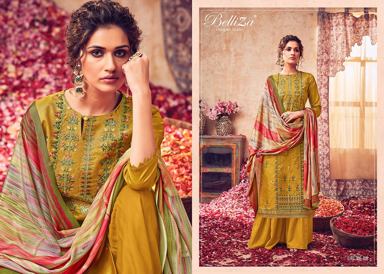 Belliza designer the diva classy catchy modern Style pure handloom silk With Embroided Salwar suits