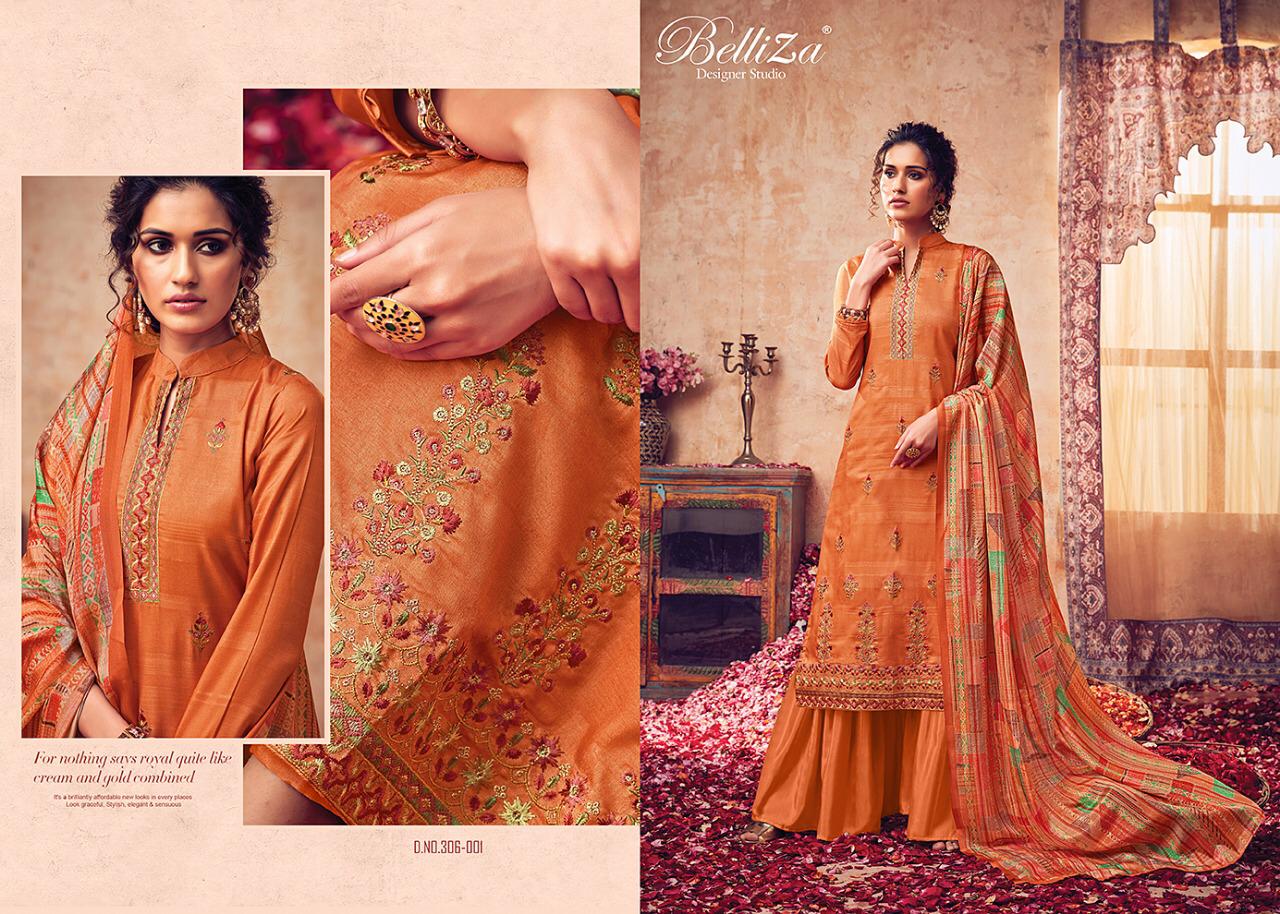 Belliza designer the diva classy catchy modern Style pure handloom silk With Embroided Salwar suits