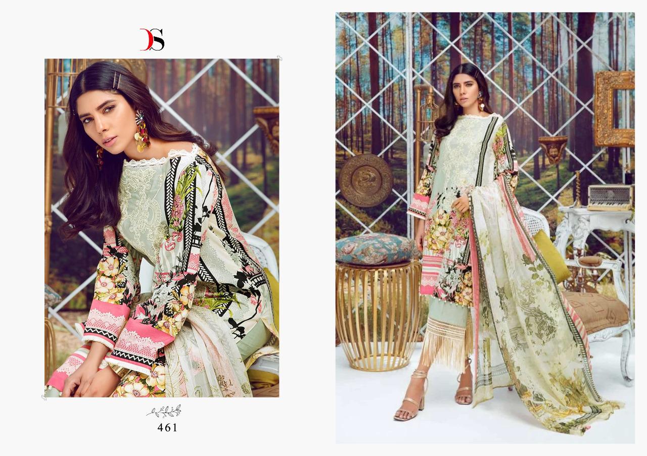 Deepsy suits super hit Firdous pure cotton Embroidered Salwar suits with chiffon Dupatta