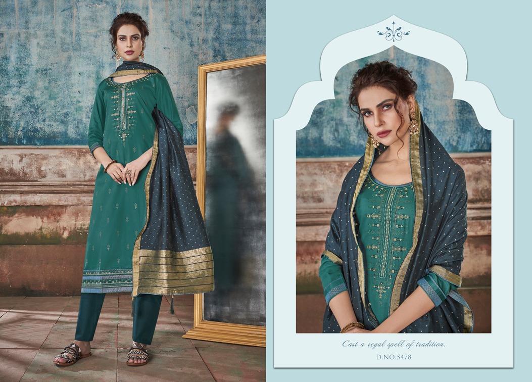 Kessi fabrics saugat jam Silk with sarvoski daimond work Embroided Salwar suits