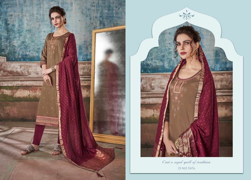 Kessi fabrics saugat jam Silk with sarvoski daimond work Embroided Salwar suits