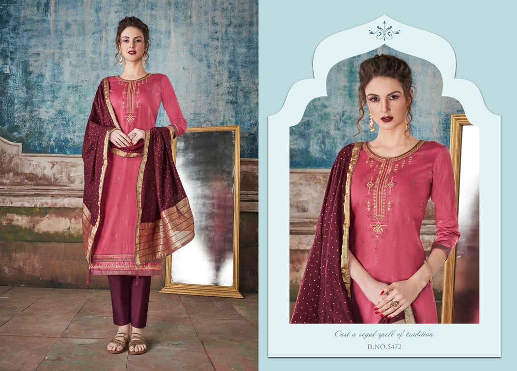 Kessi fabrics saugat jam Silk with sarvoski daimond work Embroided Salwar suits