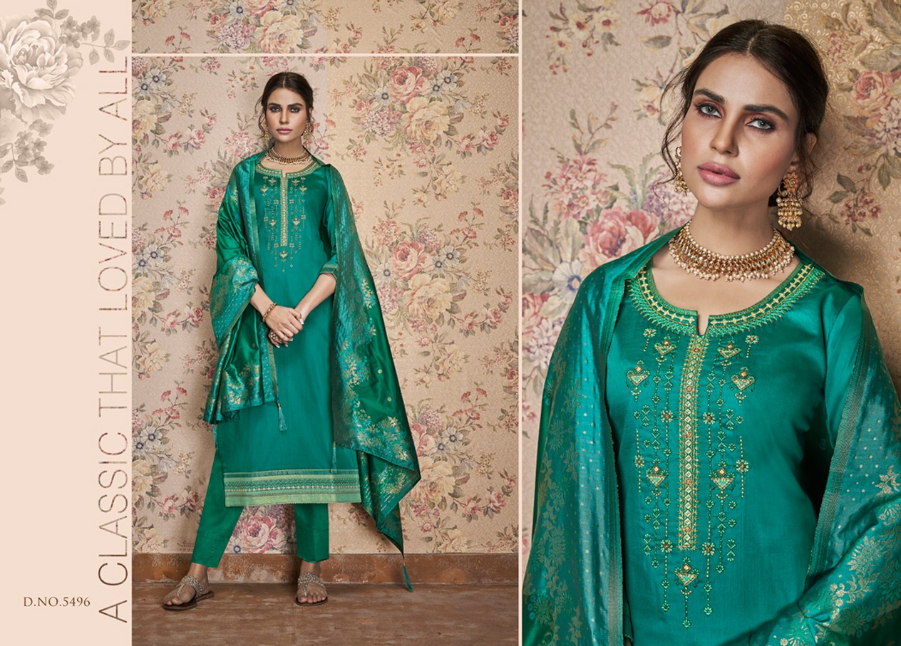 Kessi virasat vol 6 gorgeous stunning look jam silk with khatli work Salwar suits