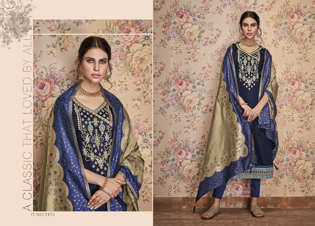 Kessi virasat vol 6 gorgeous stunning look jam silk with khatli work Salwar suits