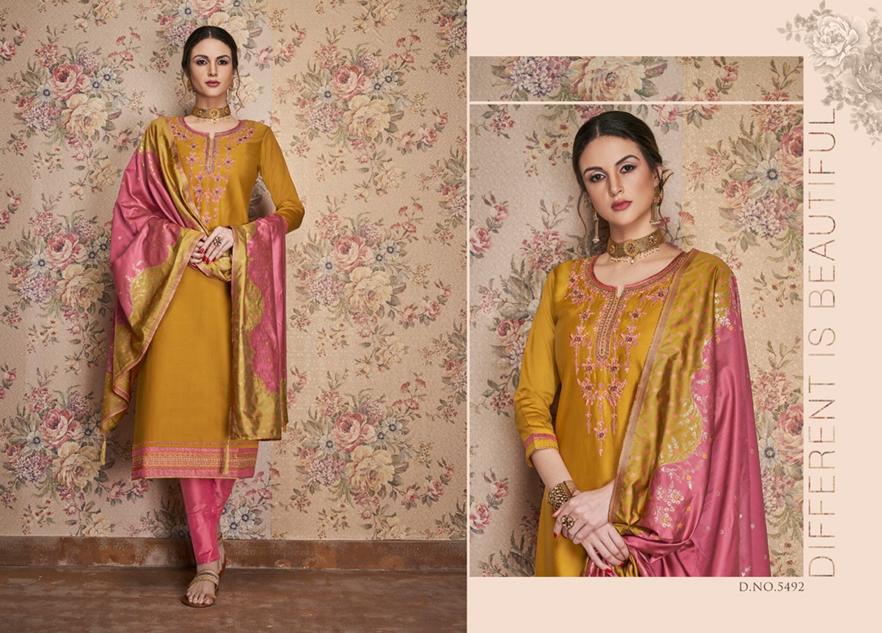 Kessi virasat vol 6 gorgeous stunning look jam silk with khatli work Salwar suits