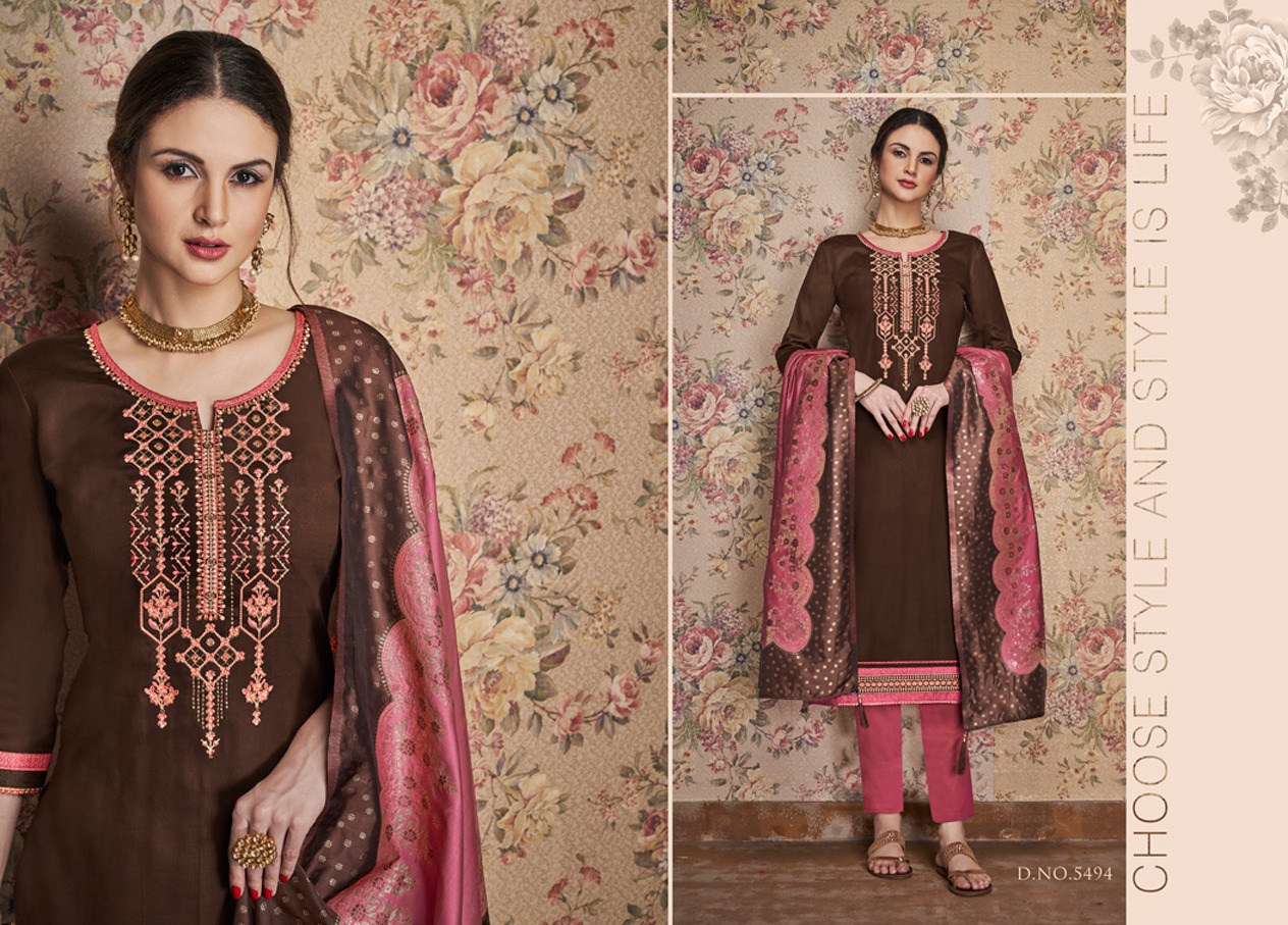 Kessi virasat vol 6 gorgeous stunning look jam silk with khatli work Salwar suits