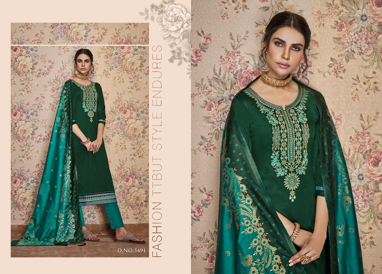 Kessi virasat vol 6 gorgeous stunning look jam silk with khatli work Salwar suits