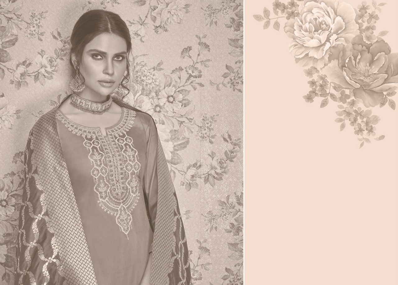 Kessi virasat vol 6 gorgeous stunning look jam silk with khatli work Salwar suits