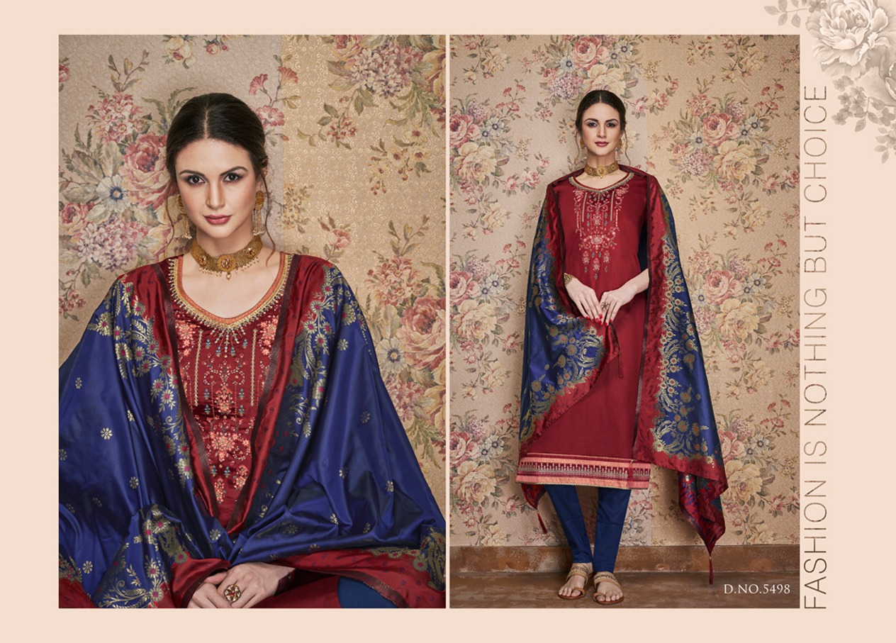 Kessi virasat vol 6 gorgeous stunning look jam silk with khatli work Salwar suits