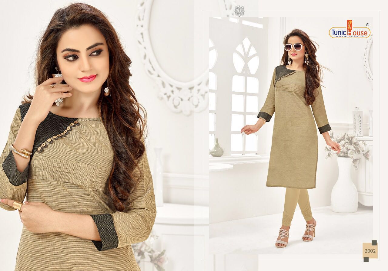 Tunic house sky vol 9 charming look cotton handloom beautifull Kurties