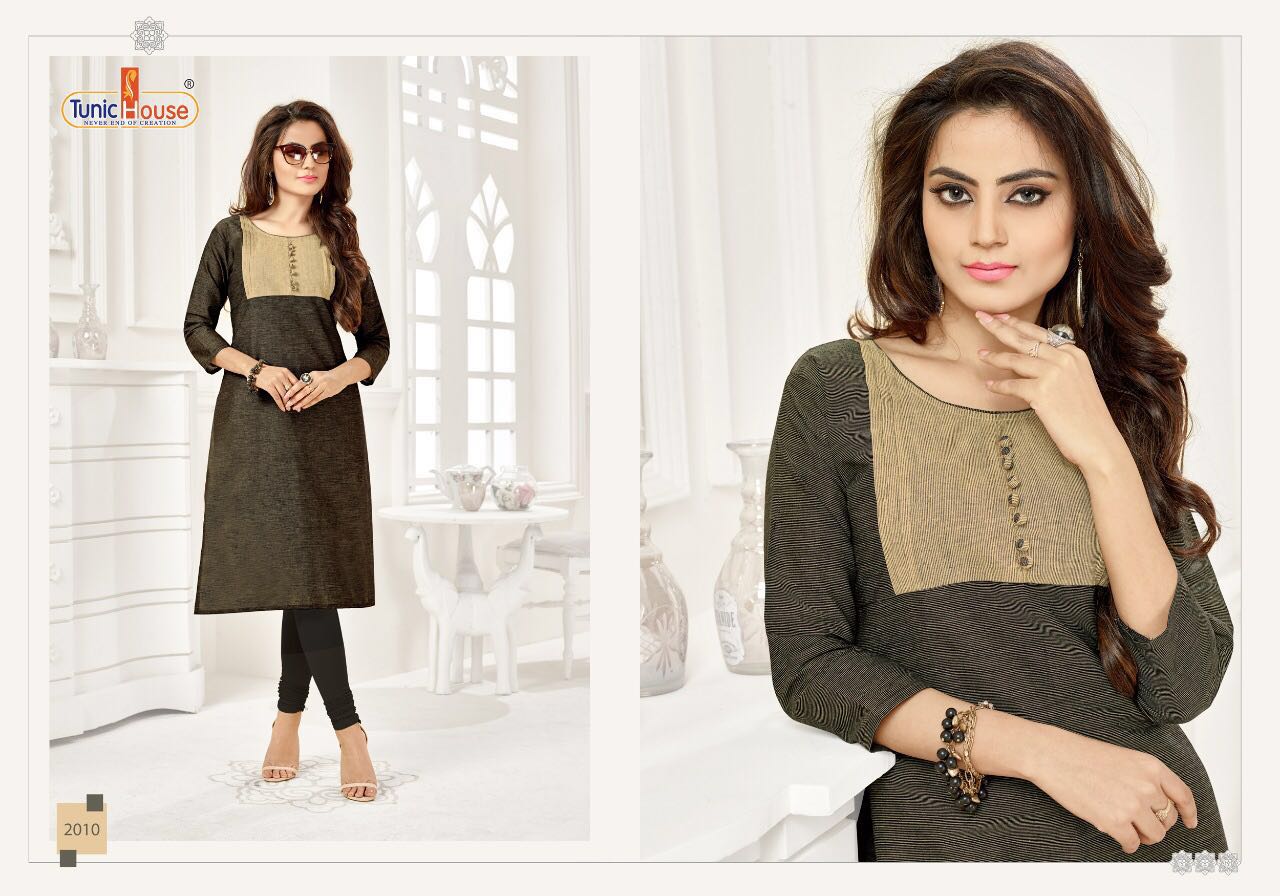 Tunic house sky vol 9 charming look cotton handloom beautifull Kurties