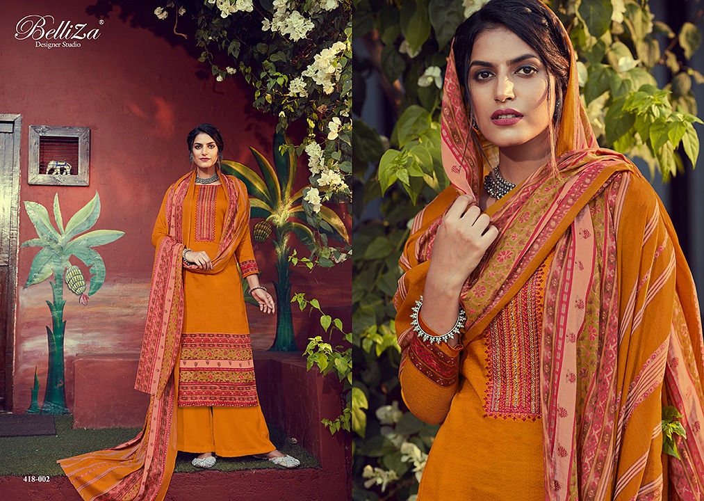 Belliza designer studio zeenat pure cotton salwar suits latest collection