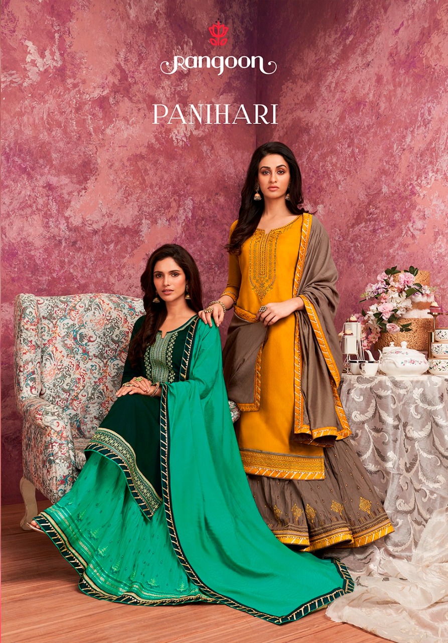 Rangoon panihari designer kurta with lehenga collection dealer