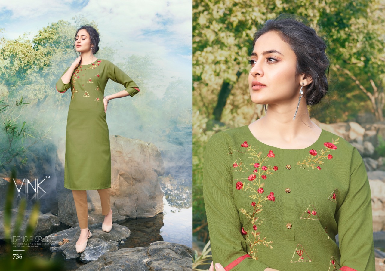 Vink rio vol 4 party wear embroidered kurti at wholesale rate