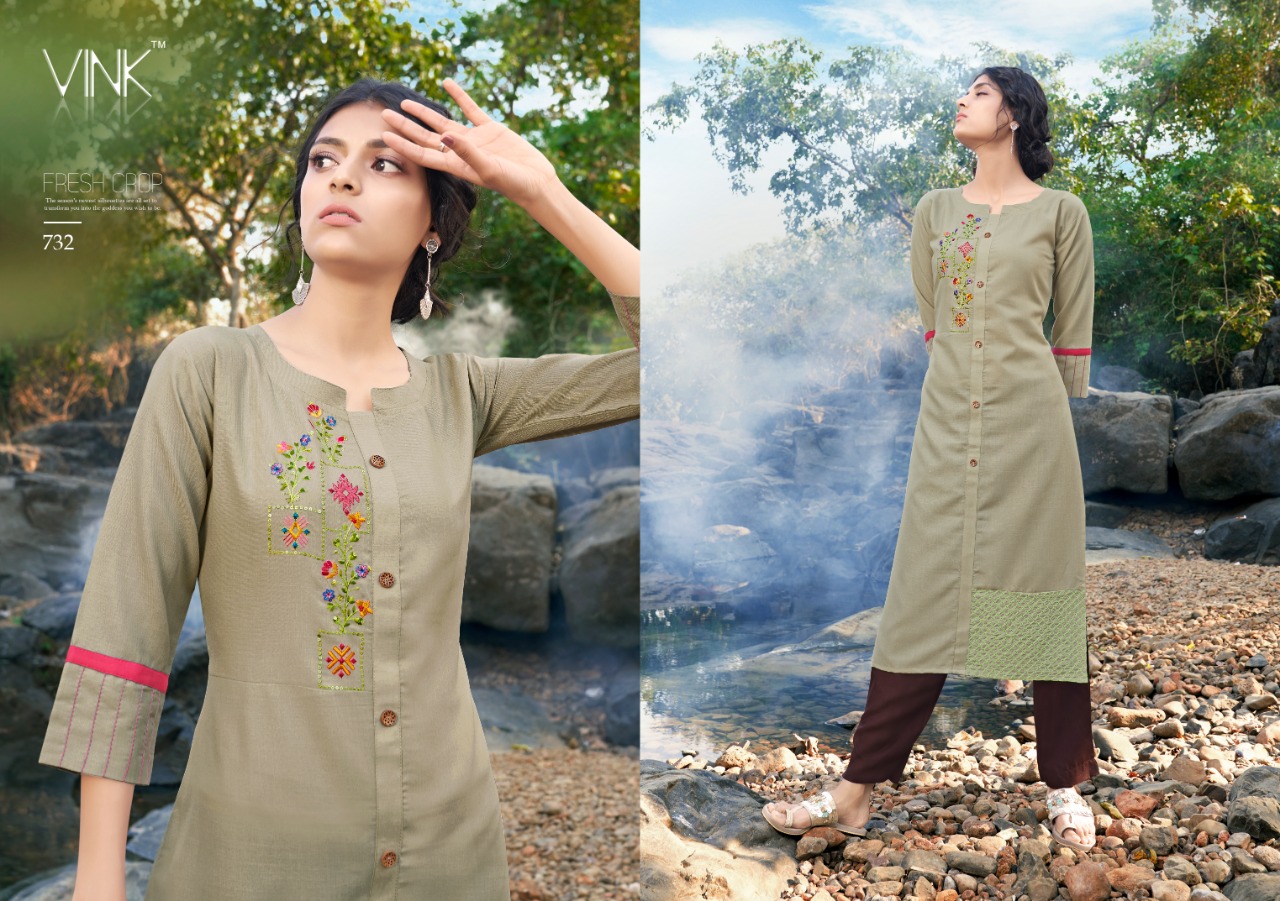 Vink rio vol 4 party wear embroidered kurti at wholesale rate