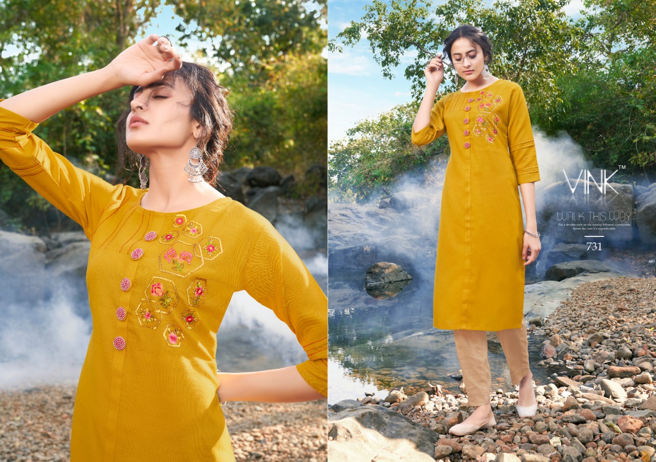 Vink rio vol 4 party wear embroidered kurti at wholesale rate