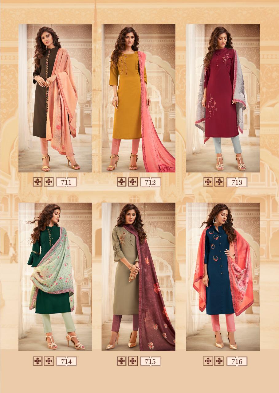 Vink royale vol 2 beautiful kurti with dupatta collection