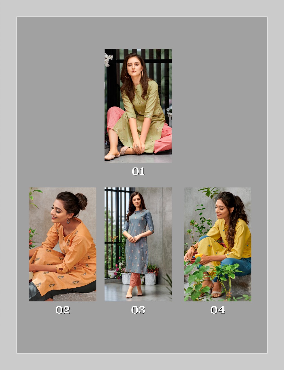 100 miles rainbow cotton kurti with pants exclusive collection catalog