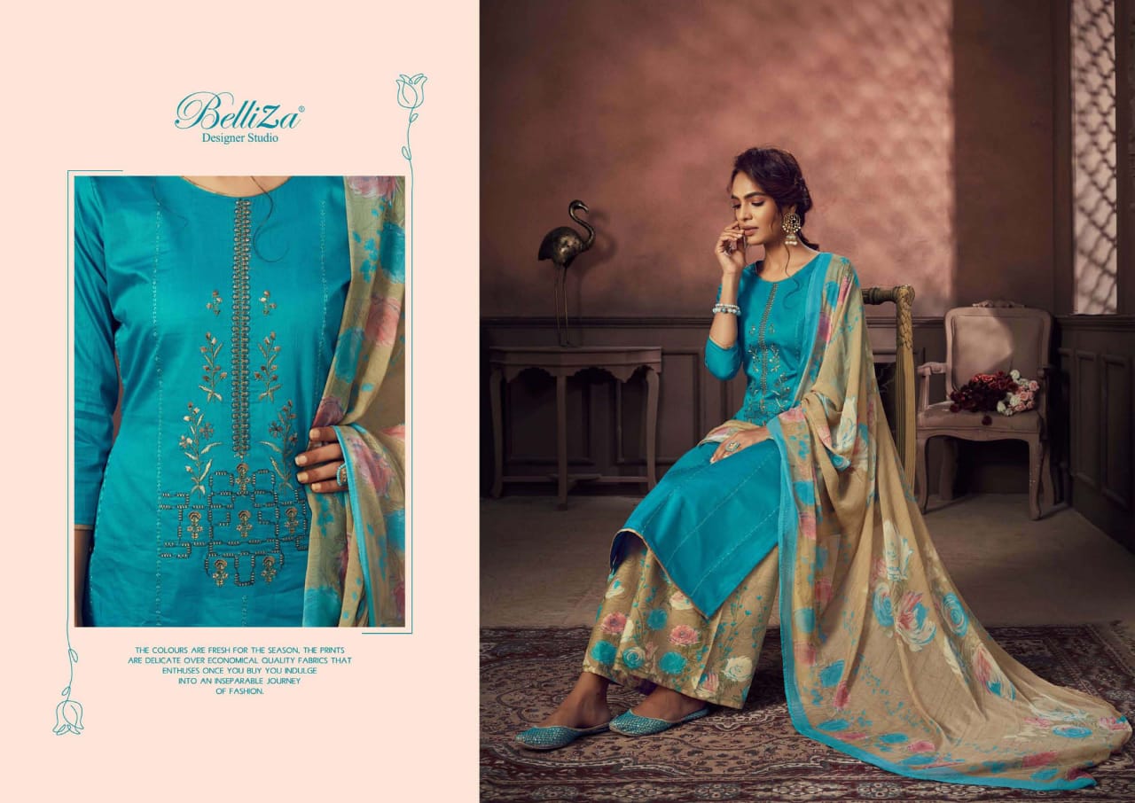 Belliza designer studio nazar e patiala vol 3 cotton print  salwar suits at wholesale rate catalog