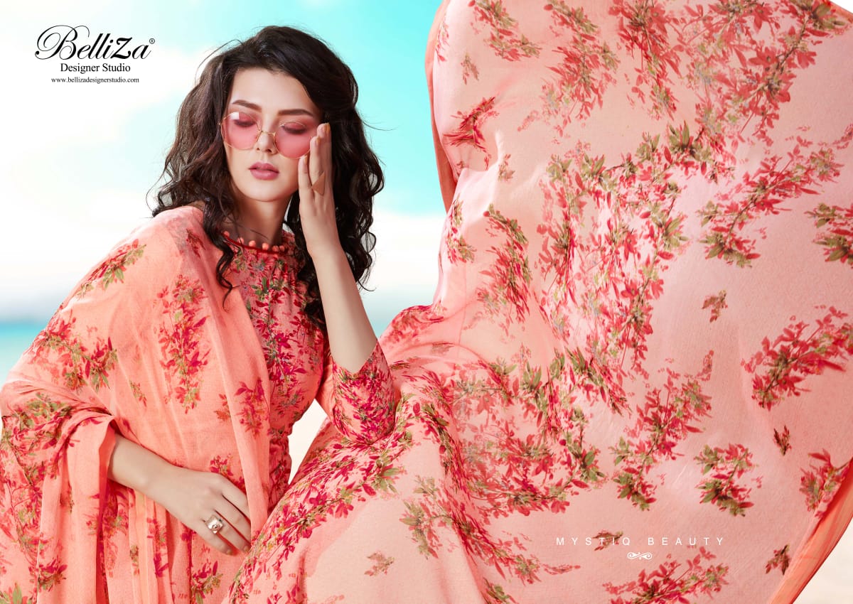 Belliza designer studio nazrana digital printed pure cotton salwar suits exporter