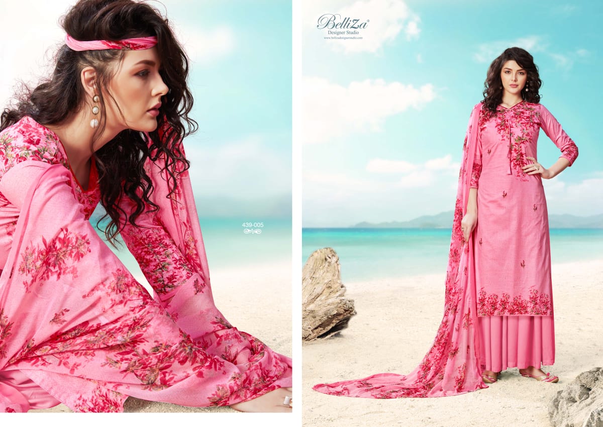 Belliza designer studio nazrana digital printed pure cotton salwar suits exporter