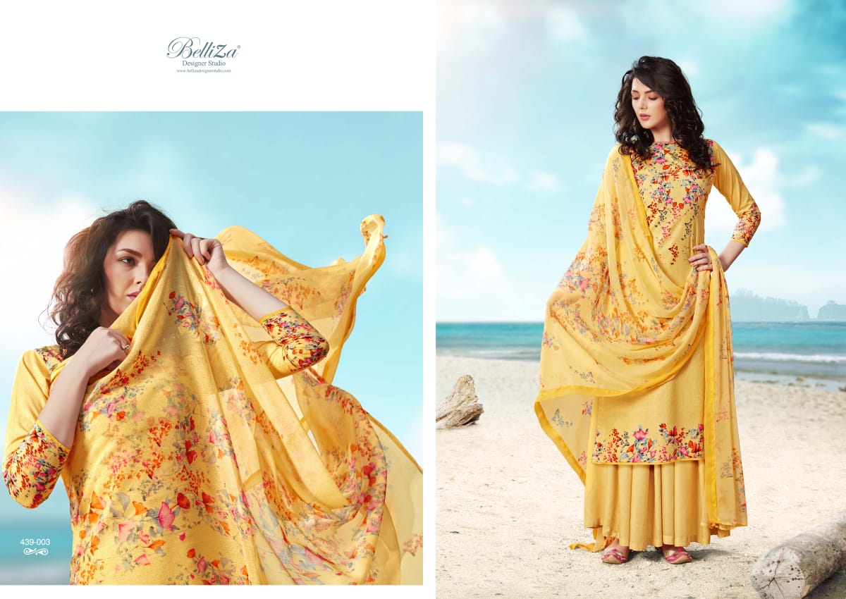 Belliza designer studio nazrana digital printed pure cotton salwar suits exporter