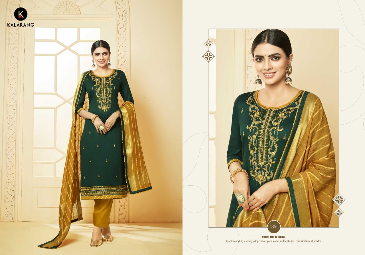 Kalarang jasmine vol 9 embroidered cotton salwar suits Material dealer