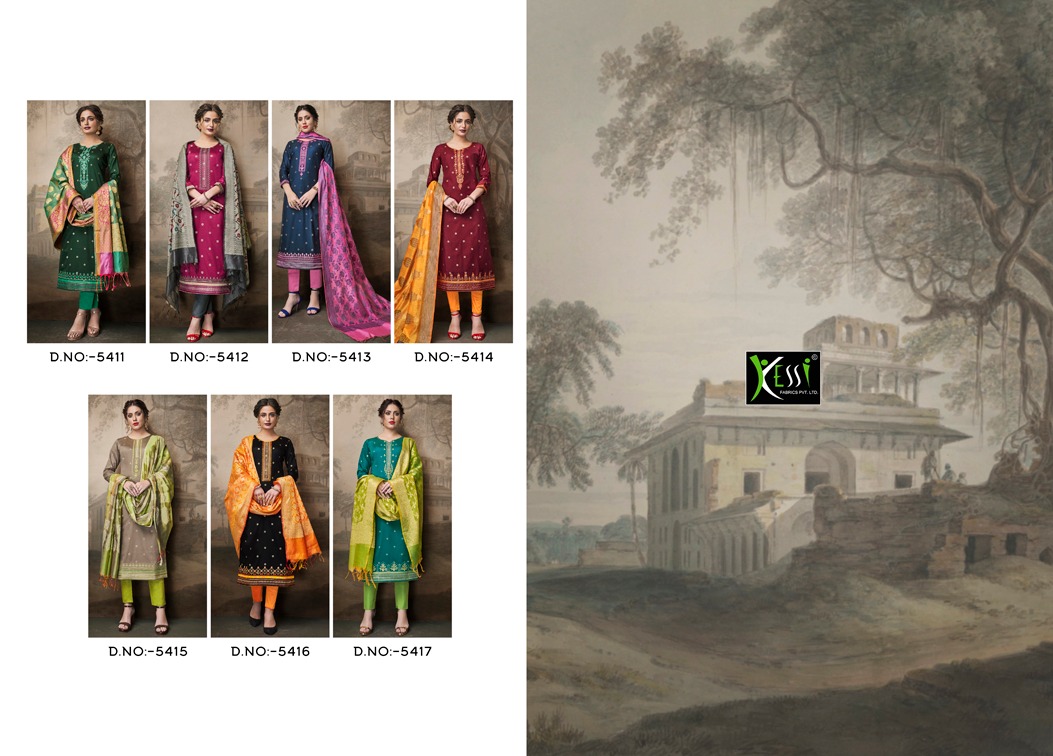 Kessi Fabrics Parnita Vol – 2 Jam Silk authentic Fabric salwar kameez catalog